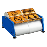 Adhesive Label Dispenser Blue, 200mm Width Holds Two Label Rolls